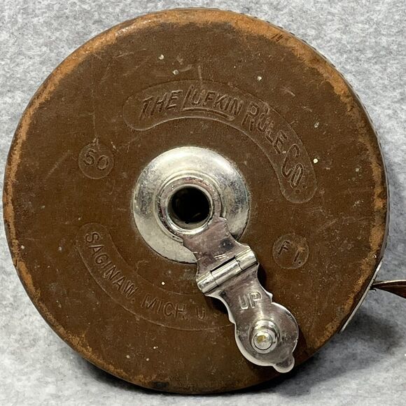 Vintage 50’ Metallic Tape Measure The Lufkin Rule Co 503 Made In USA Decor Craft - Picture 2 of 12